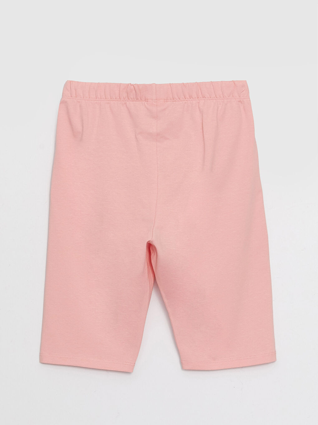 Pembe Beli Lastikli Basic Kız Çocuk Kısa Tayt-1