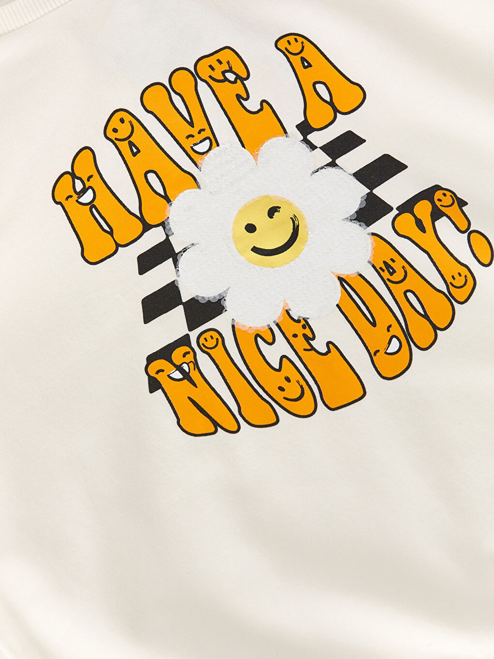 Crew Neck Printed Long Sleeve Girls' Sweatshirt and Tights-3