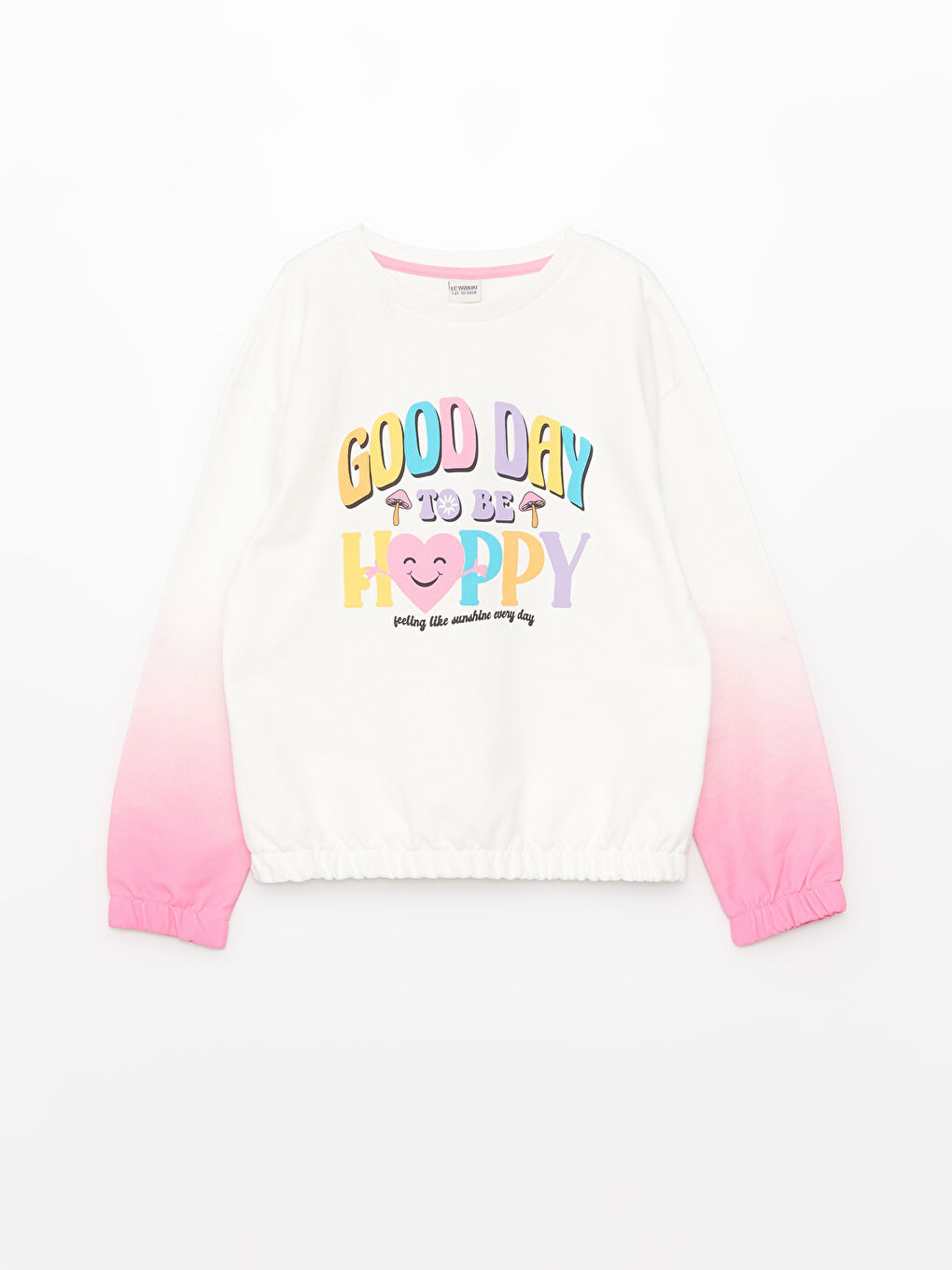 Свитшот с круглым вырезом, с принтом и длинным рукавом, и леггинсы для девочек-4