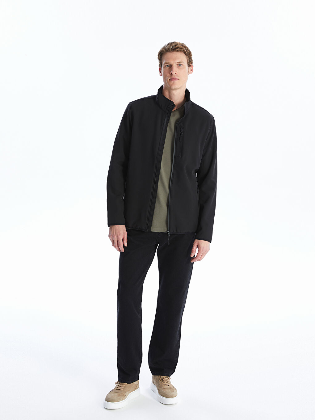Standard Fit Turtle Neck Men's Coat -S30861Z8-CVL