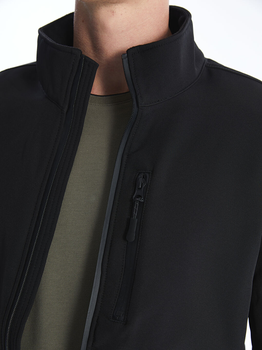 Standard Fit Turtle Neck Men's Coat -S30861Z8-CVL