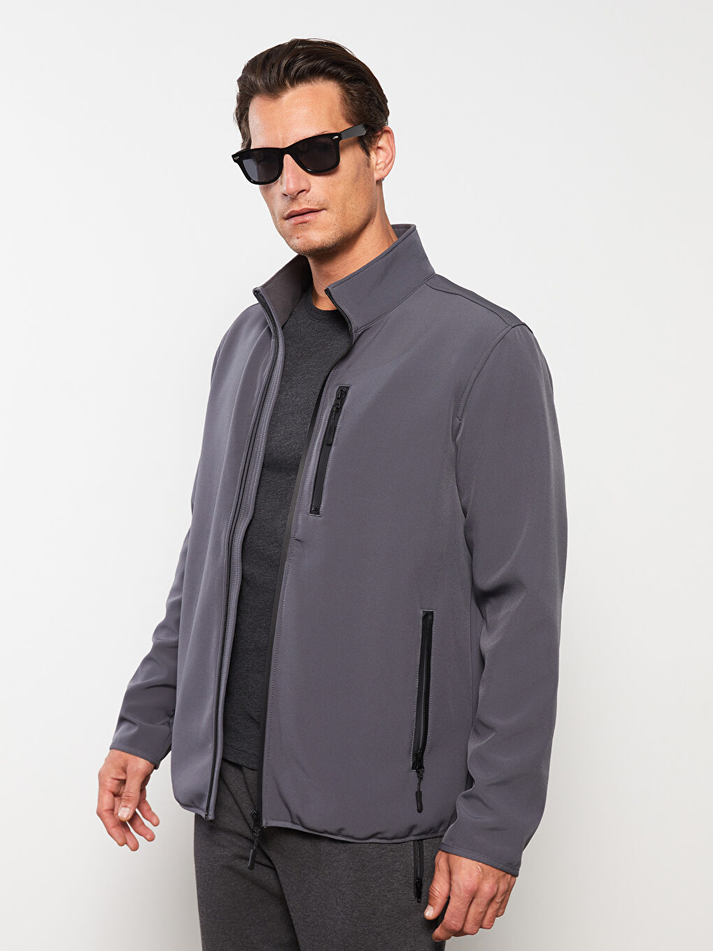 LCWAIKIKI Classic Standard Fit Funnel Neck Men's Coat -S30861Z8-HGL