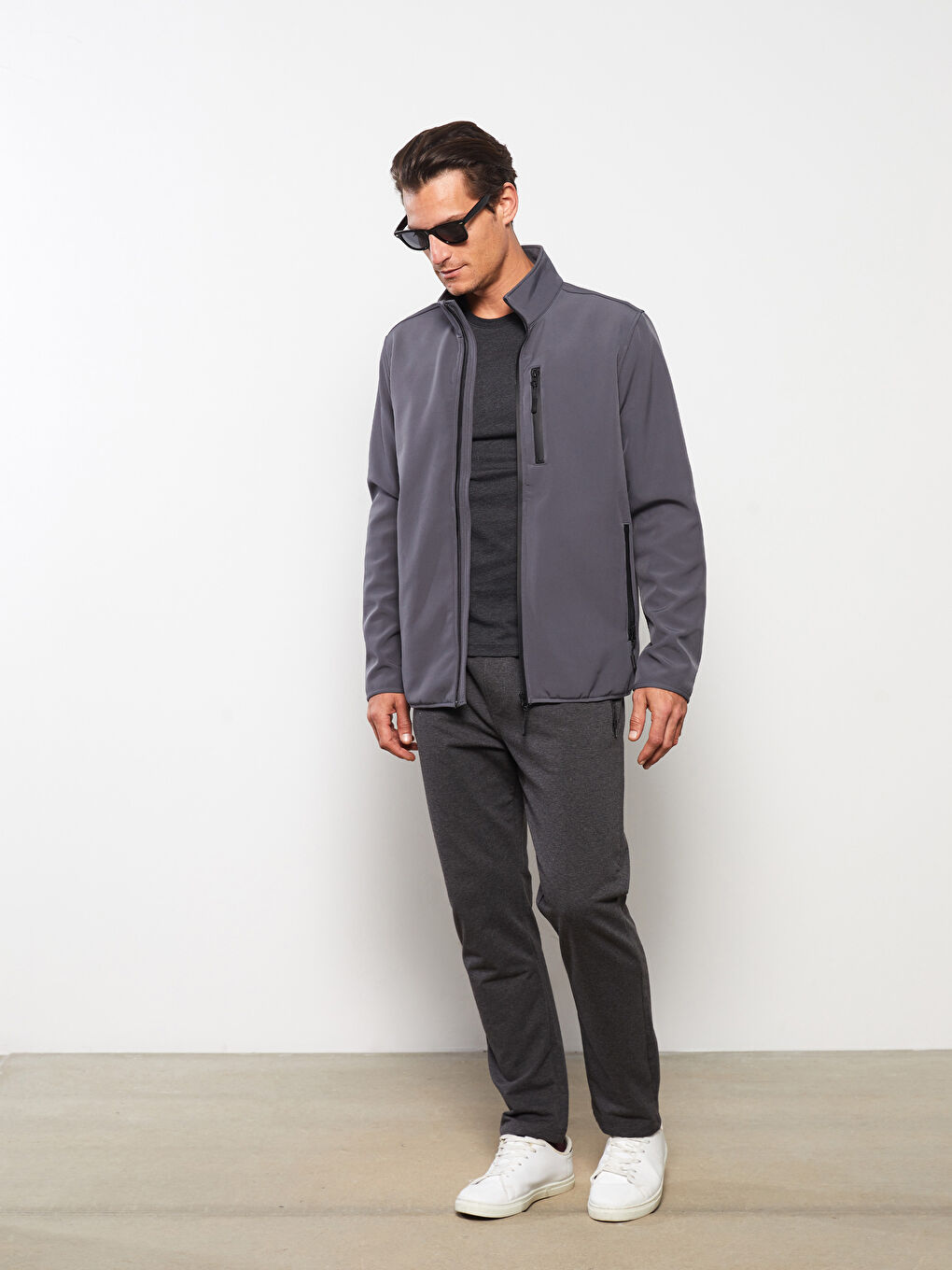 LCWAIKIKI Classic Standard Fit Funnel Neck Men's Coat -S30861Z8-HGL