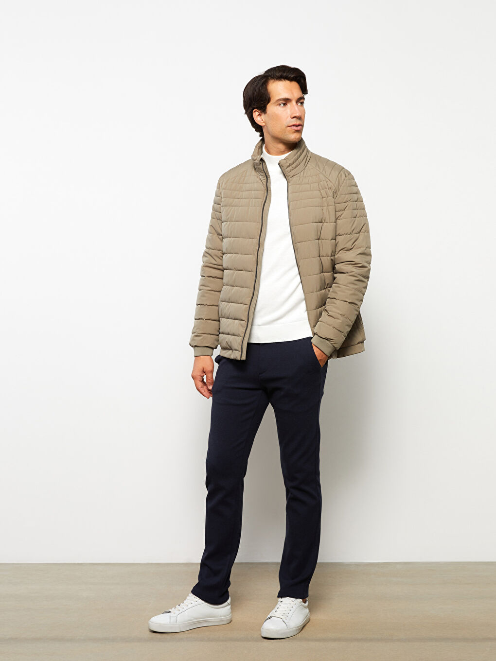 Standard Fit Funnel Neck Men's Puffer Coat -S30866Z8-GWK
