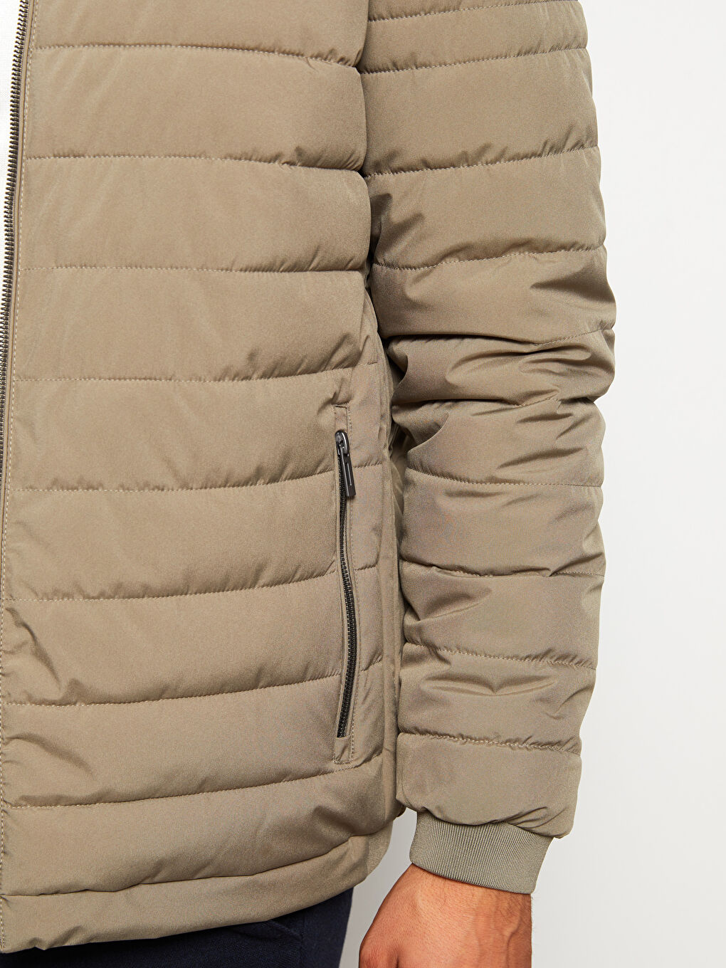 Standard Fit Funnel Neck Men's Puffer Coat -S30866Z8-GWK