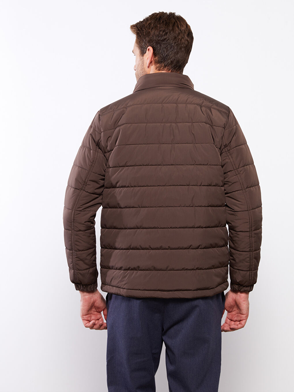 Standard Fit Funnel Neck Men's Puffer Coat -S30867Z8-S4N