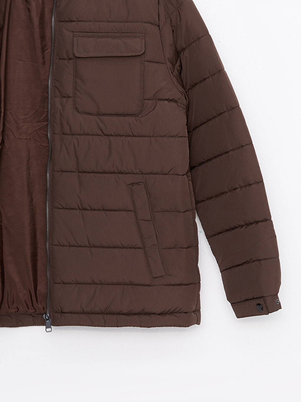 Standard Fit Funnel Neck Men's Puffer Coat -S30867Z8-S4N