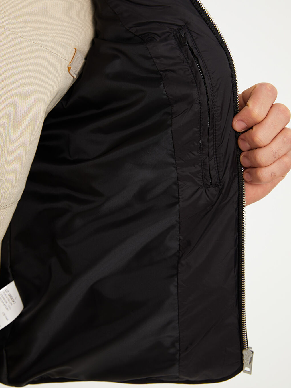 Vestă Slim Fit cu Guler Colegiu pentru Bărbați-3