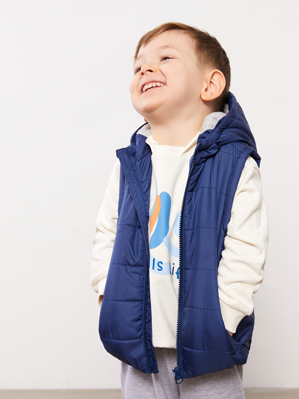 Gilet Zippé Bébé Garçon Col Rond-1