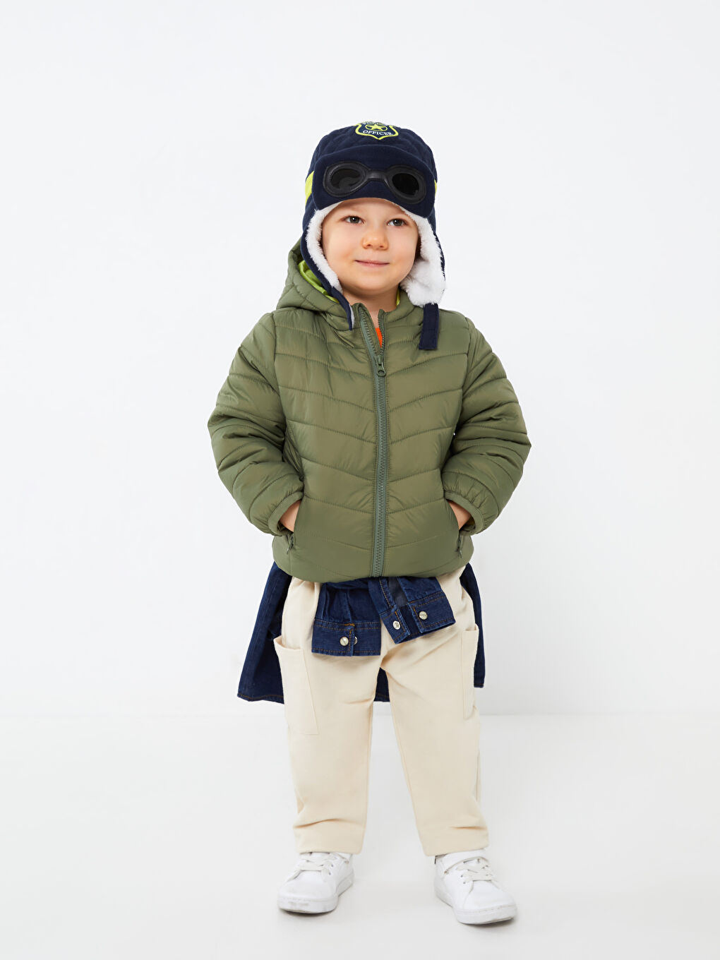 Basic kaput dugih rukava sa kapuljacom na raskopcavanje za bebe decake -S30895Z1-H9B
