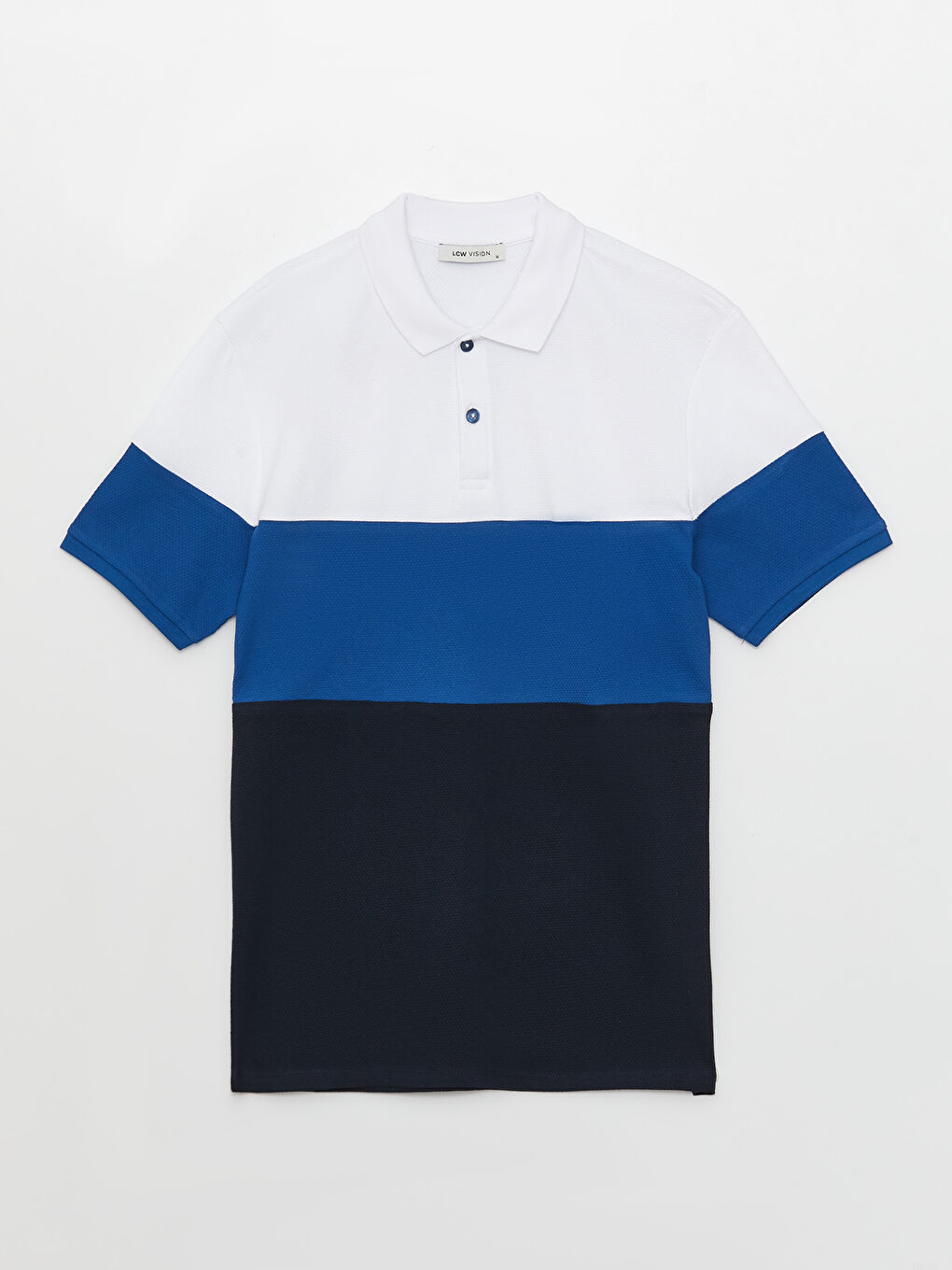 Футболка Мужская с Воротником Поло, Коротким Рукавом и Цветовым Блоком из Пике-5