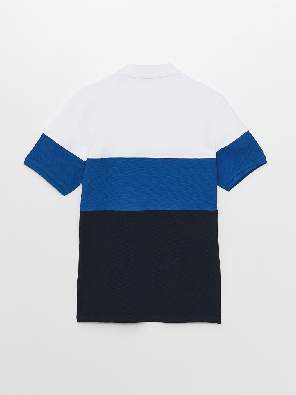 Футболка Мужская с Воротником Поло, Коротким Рукавом и Цветовым Блоком из Пике-6