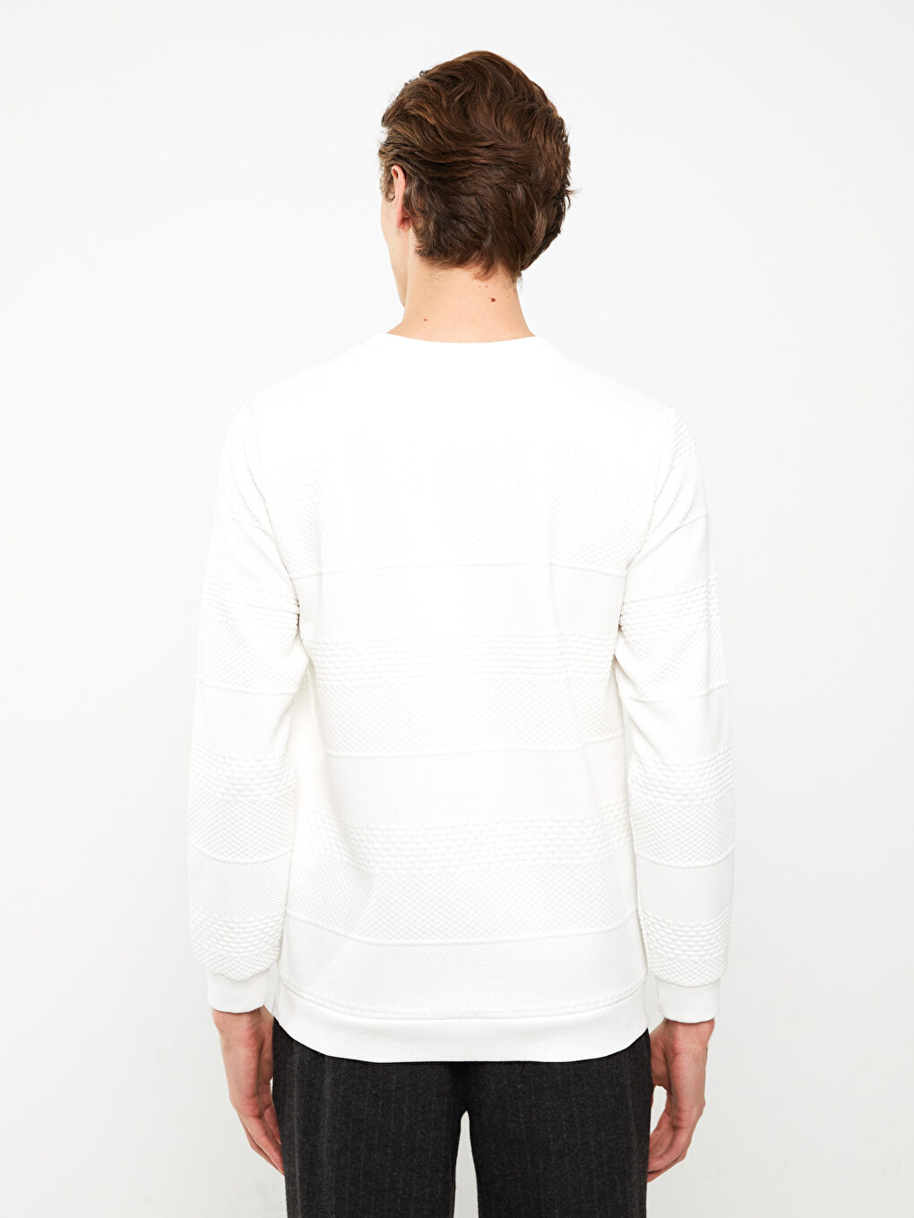 LCW Vision Rundhalsausschnitt Langarm Herren-Sweatshirt -S30929Z8-R9J