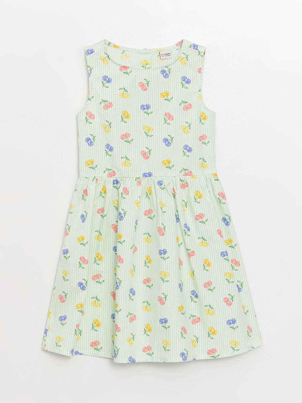 Платье для девочек с круглым вырезом и узором