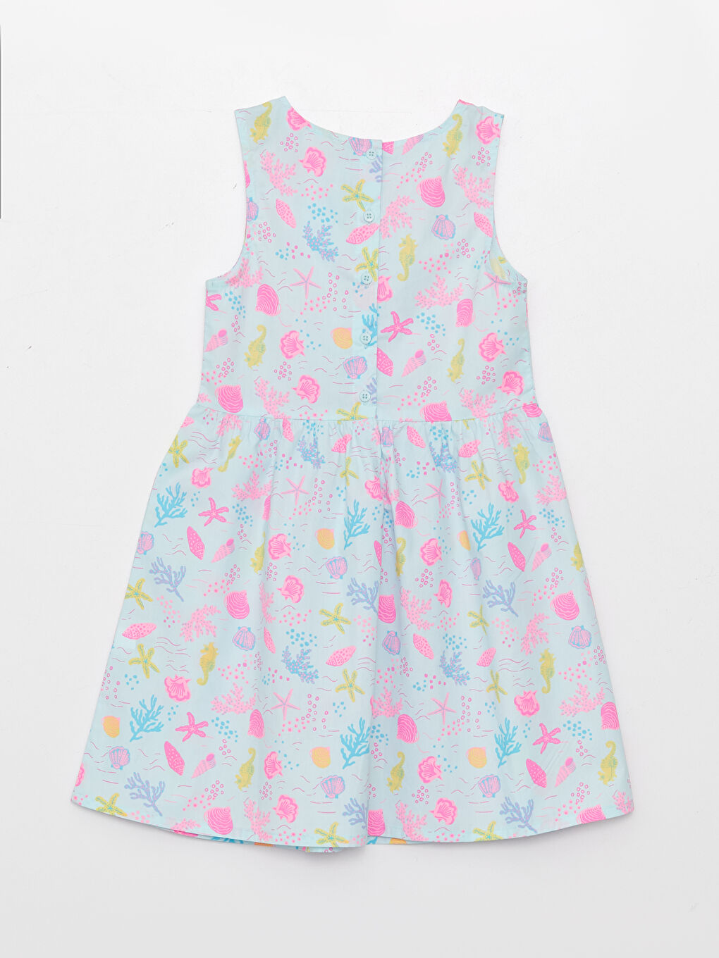 Robe pour Filles à Col Rond et à Motifs-1