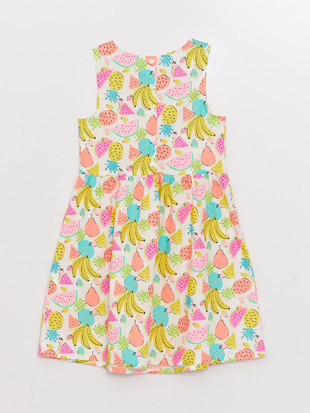 Crew Neck Patterned Girl Dress -S30933Z4-LU7