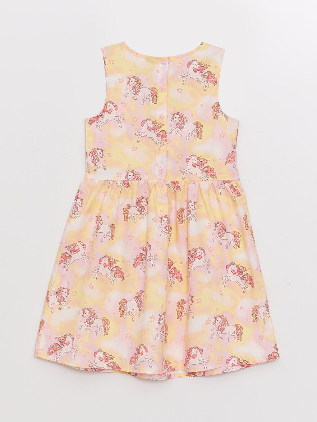 Crew Neck Patterned Girls' Dress -S30933Z4-LUA