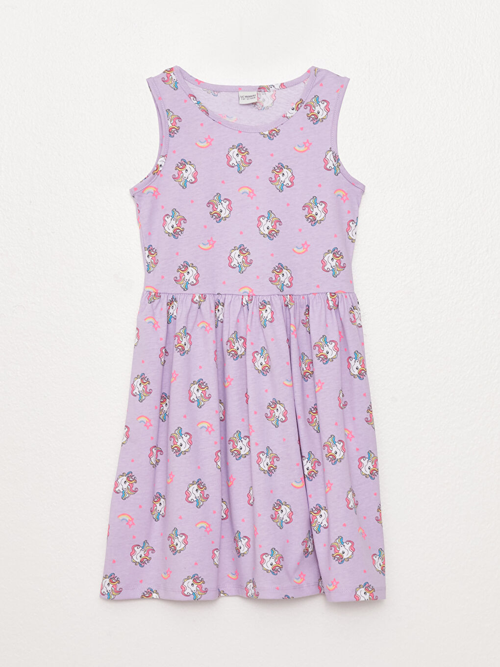 Robe pour Filles à Col Rond et à Motifs