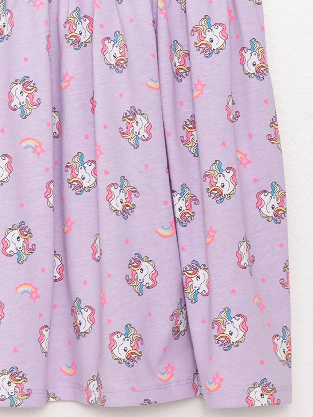 Robe pour Filles à Col Rond et à Motifs-2