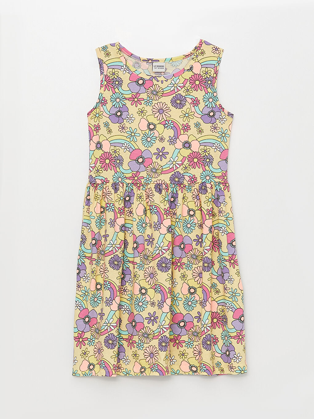 Rochie pentru Fete cu Model și Guler Rotund