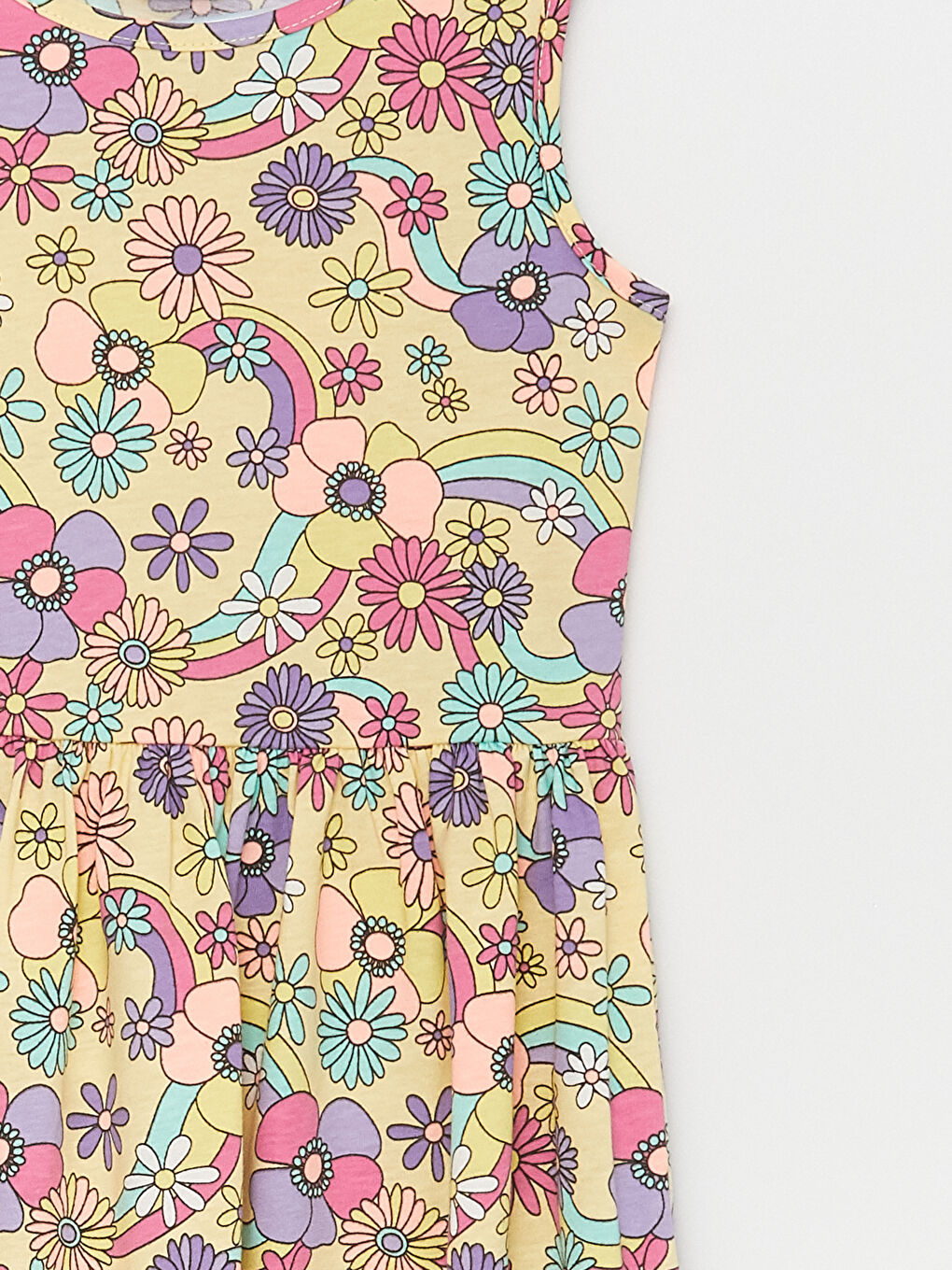 Rochie pentru Fete cu Model și Guler Rotund-2