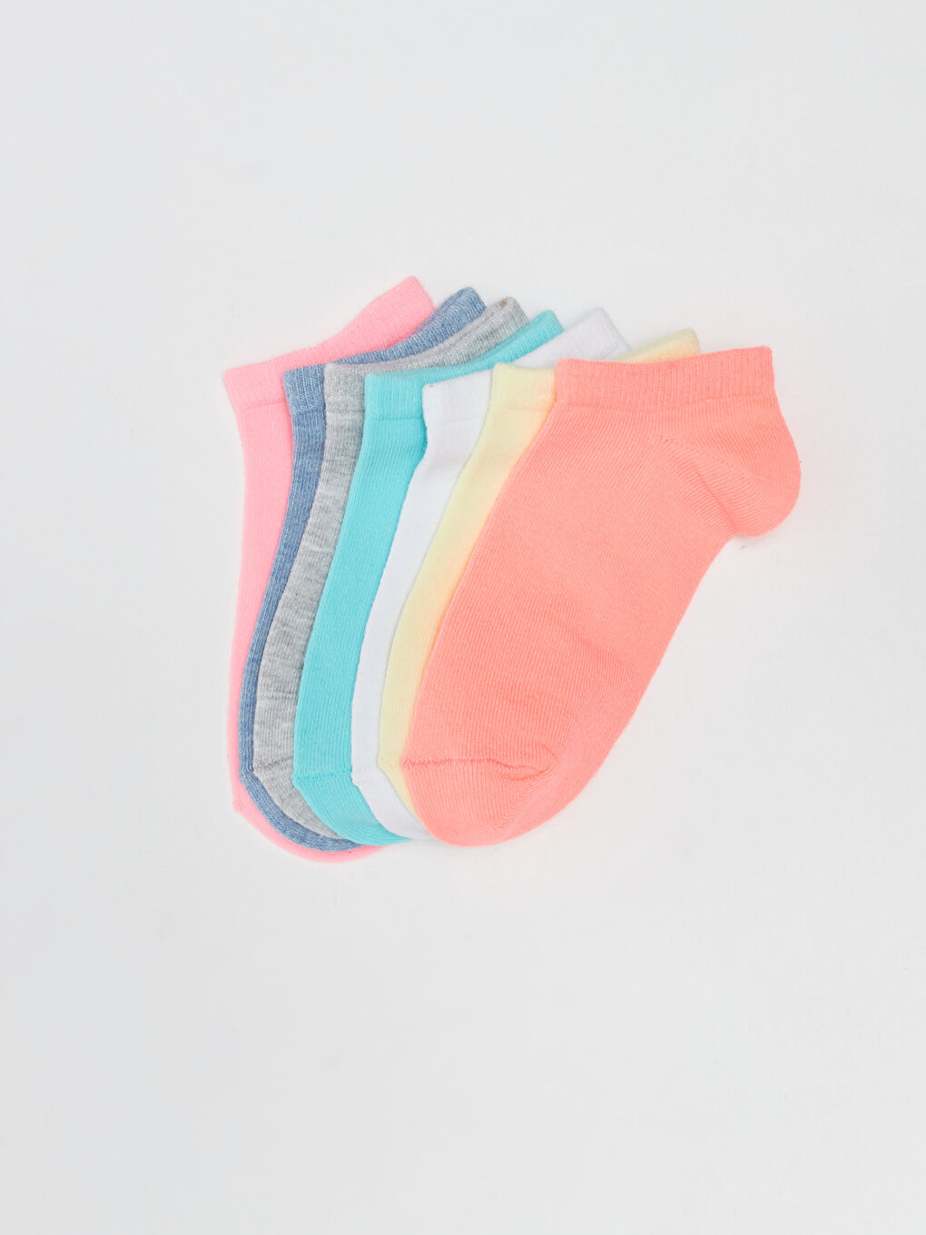 جوارب رياضية أساسية للبنات - عبوة من 7 قطع-1