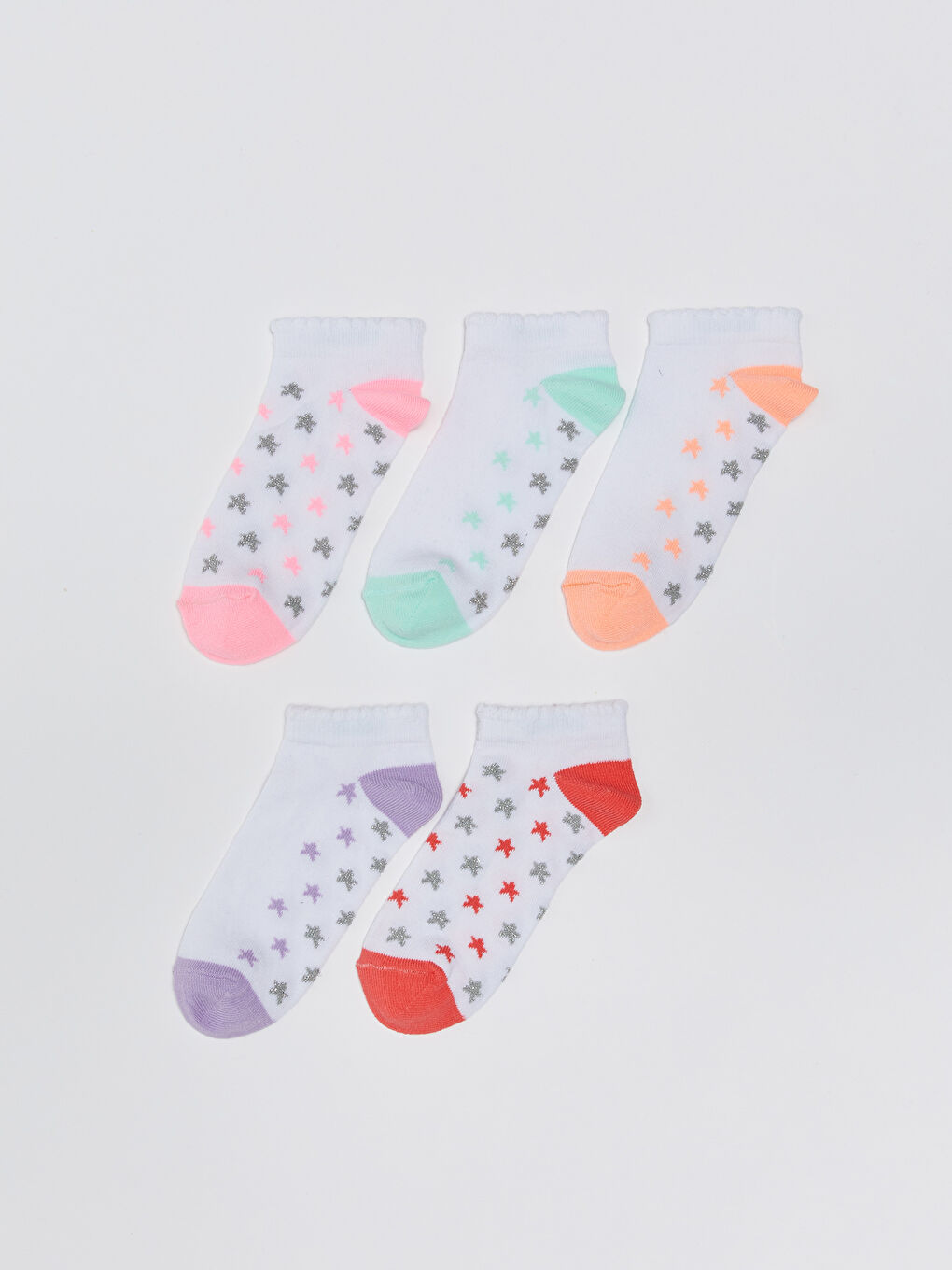Șosete Sport pentru Fete cu Model Pachet de 5