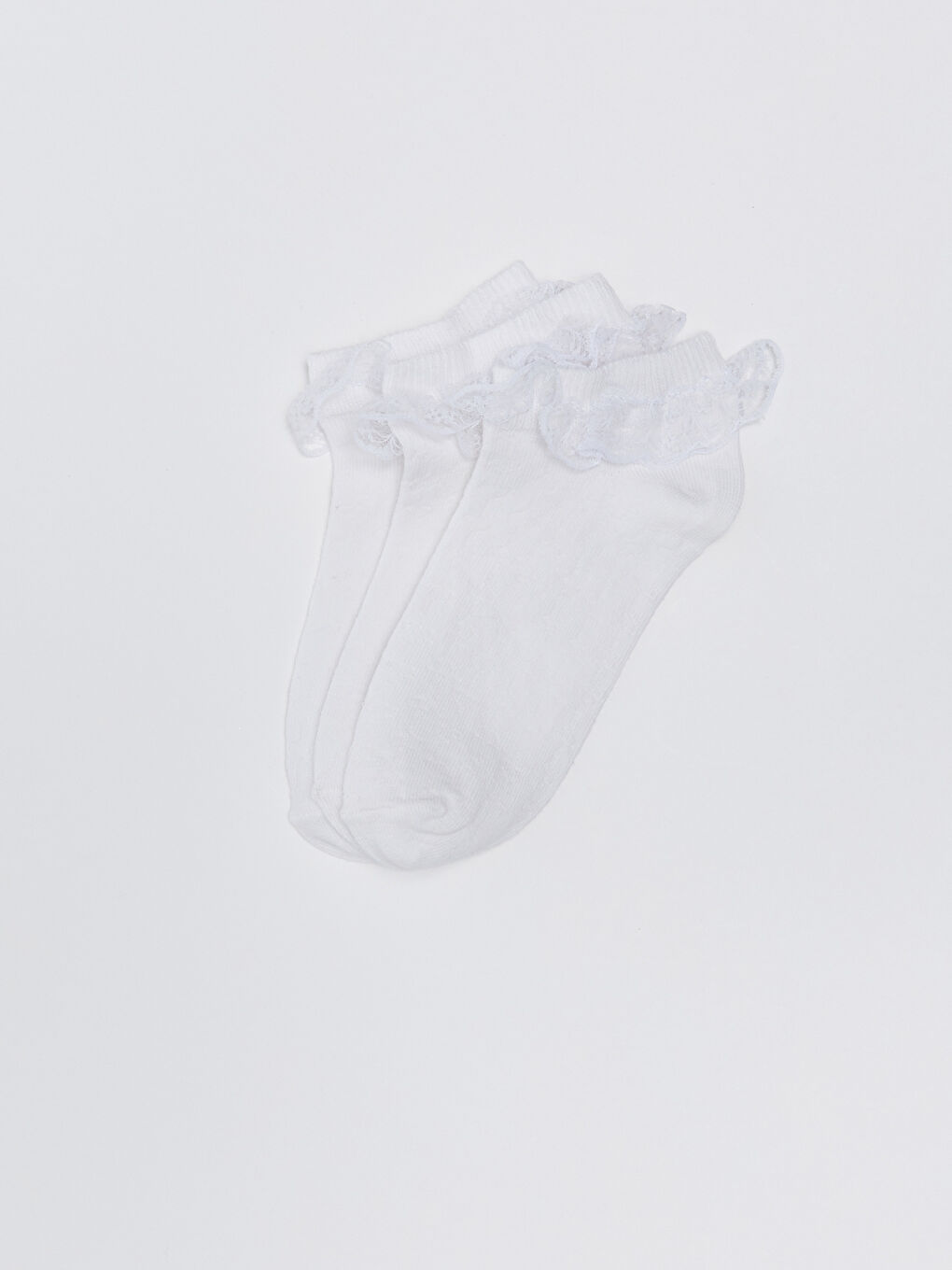 Chaussettes à la Cheville pour Filles avec Détail en Dentelle Lot de 3 pièces-1