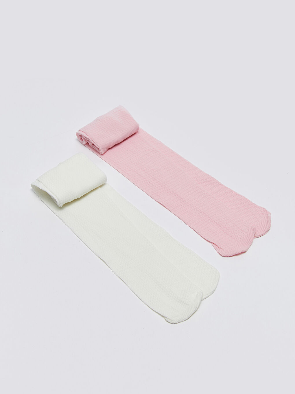 Self-Patterned Girls' Sheer Tights 2-Pack