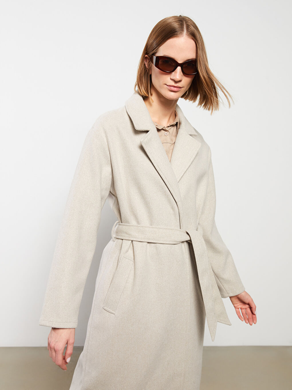 Jacket Collar Regular Long Sleeve Women's Cachet Coat -S30985Z8-L8Q