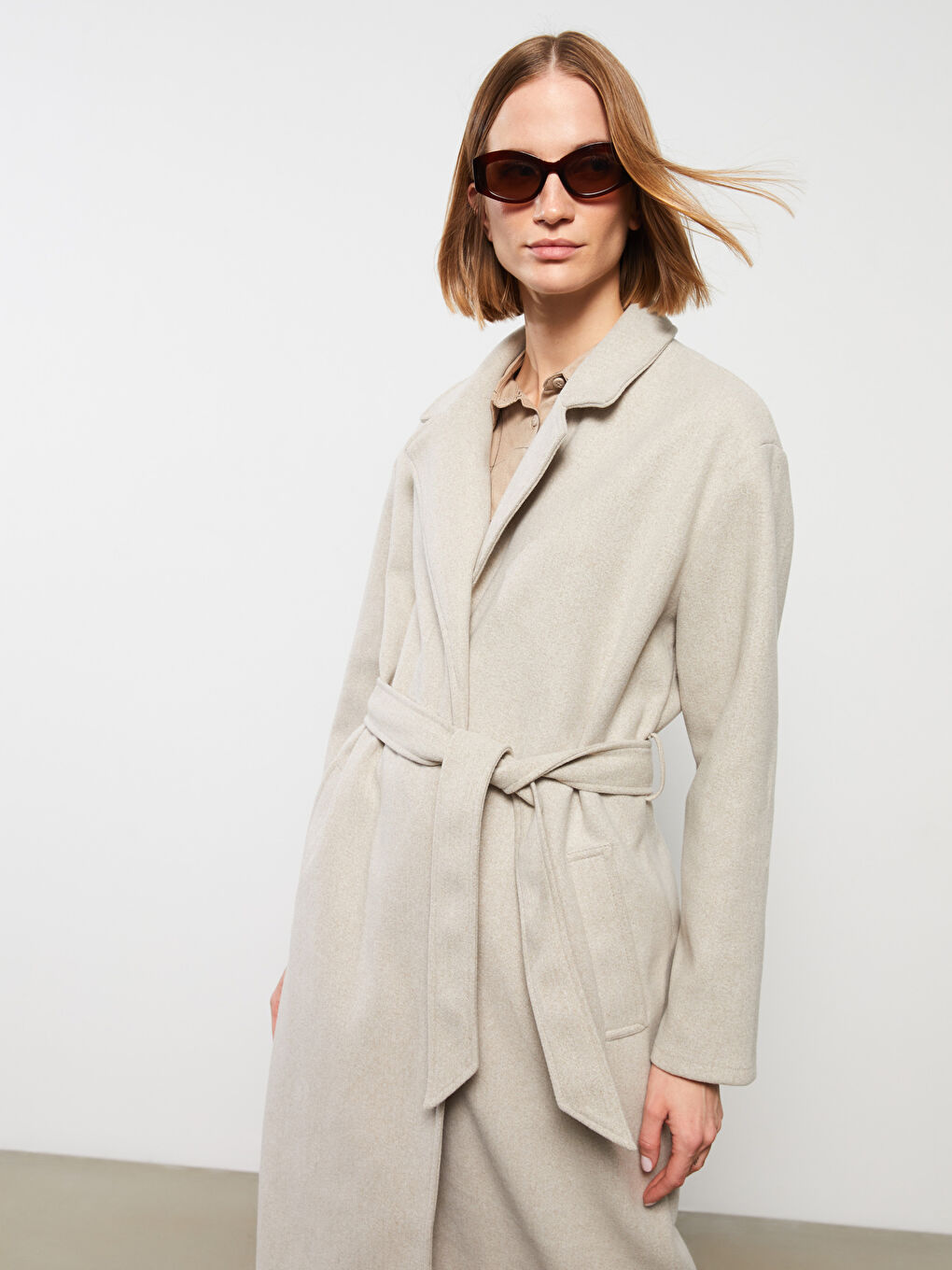 Jacket Collar Regular Long Sleeve Women's Cachet Coat -S30985Z8-L8Q