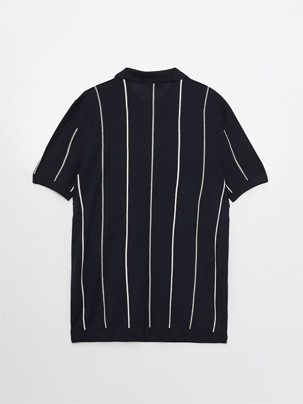 Polo Neck Short Sleeve Striped Men's Knitwear Sweater -S30987Z8-RFH