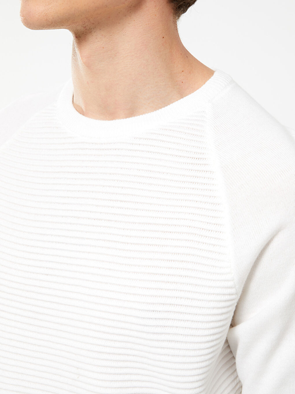 Ерлерге арналған трикотаж ұзын жеңді дөңгелек жағалы жемпір-2