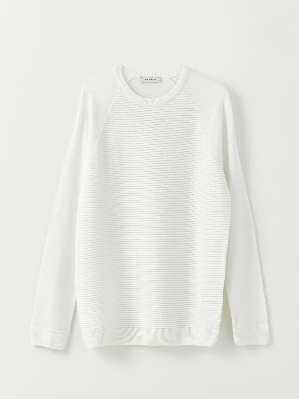 Ерлерге арналған трикотаж ұзын жеңді дөңгелек жағалы жемпір-5