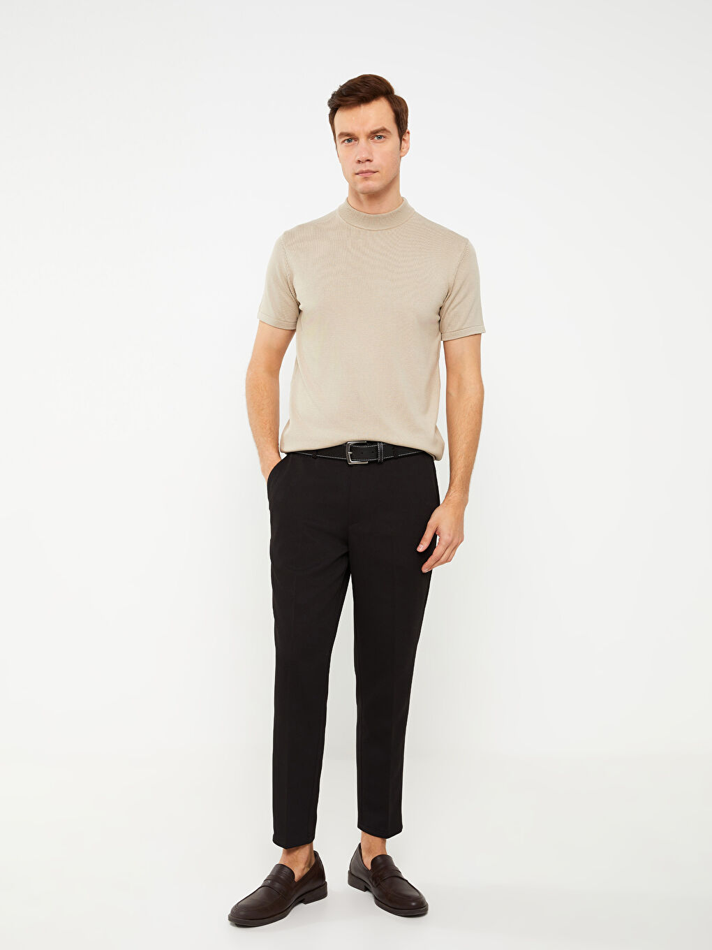 LCW Vision Stehkragen Kurzarm Herren Strickpullover -S30994Z8-HZZ