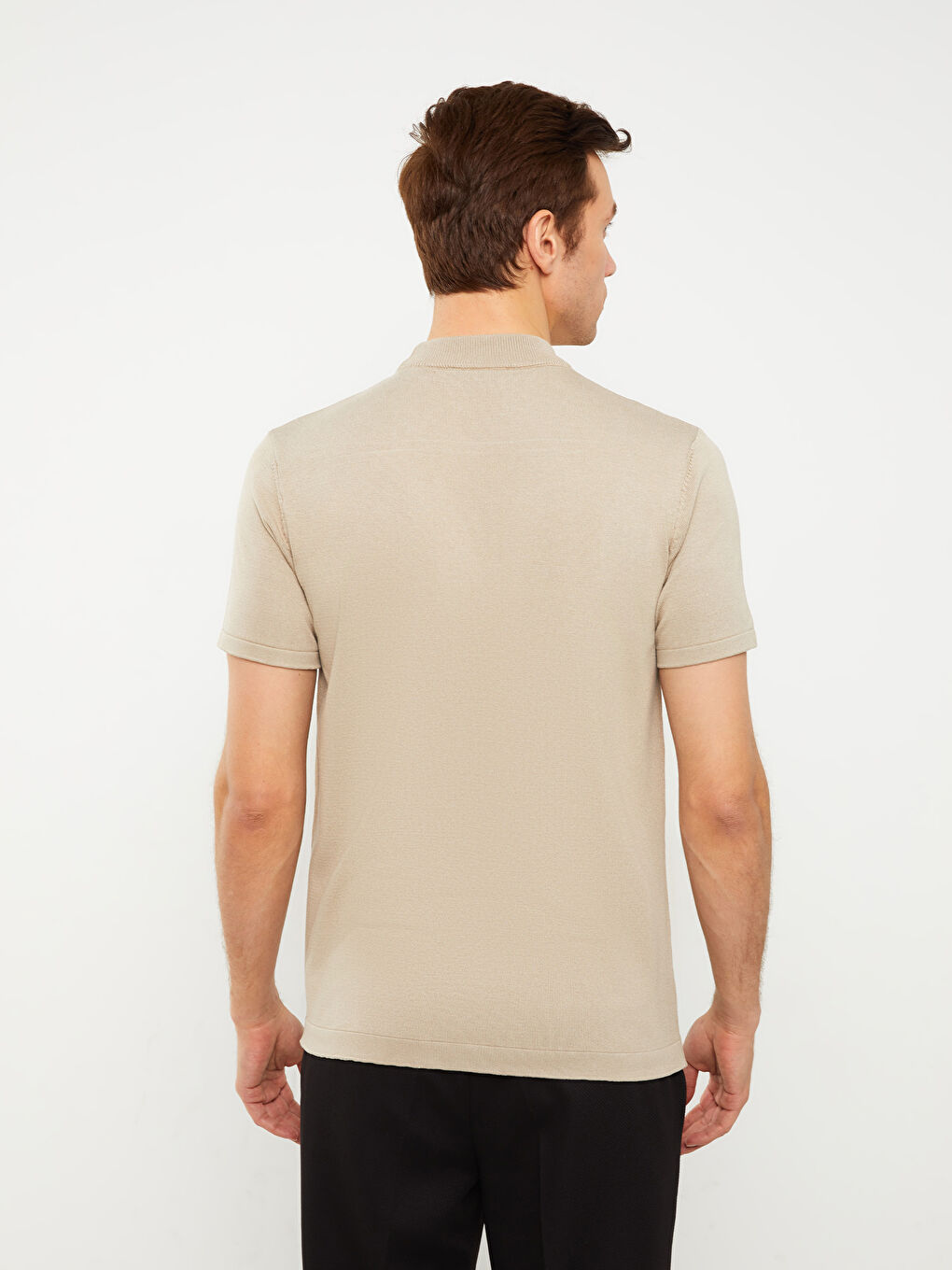 LCW Vision Stehkragen Kurzarm Herren Strickpullover -S30994Z8-HZZ