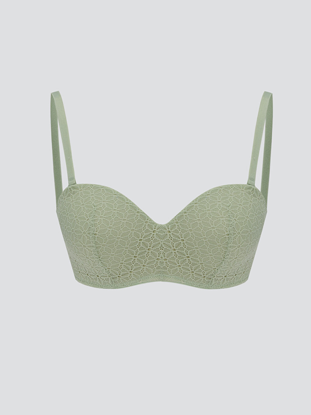 Wired Non Padded Lace Strapless Bra