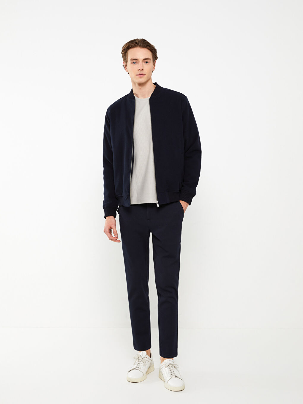 Lacivert Slim Fit Erkek Pantolon-1