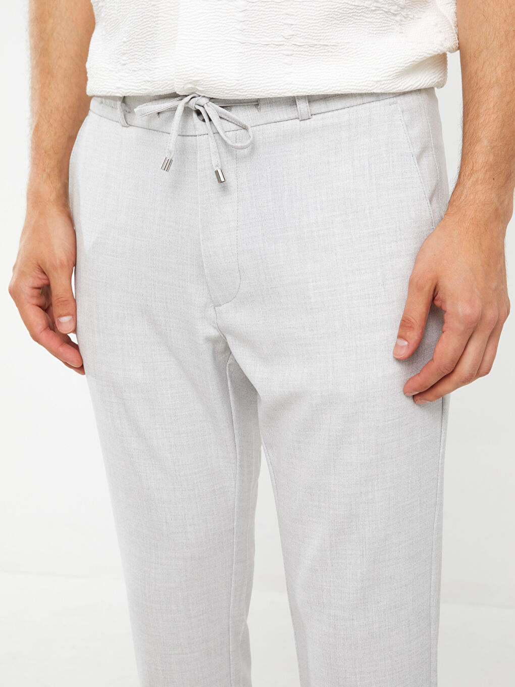 Gri Slim Fit Erkek Pantolon-1