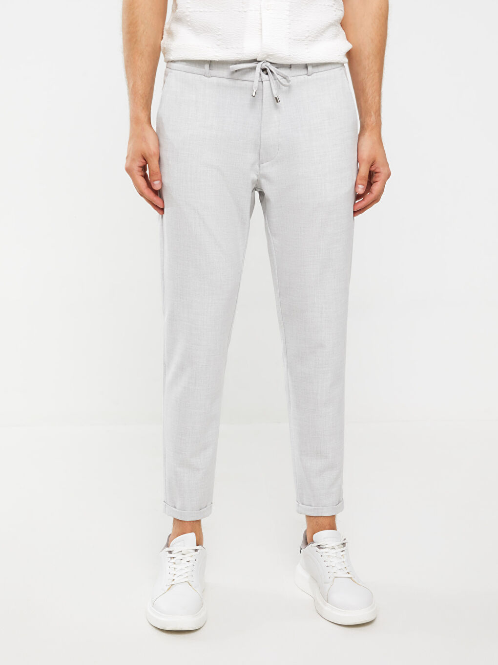 Gri Slim Fit Erkek Pantolon-2