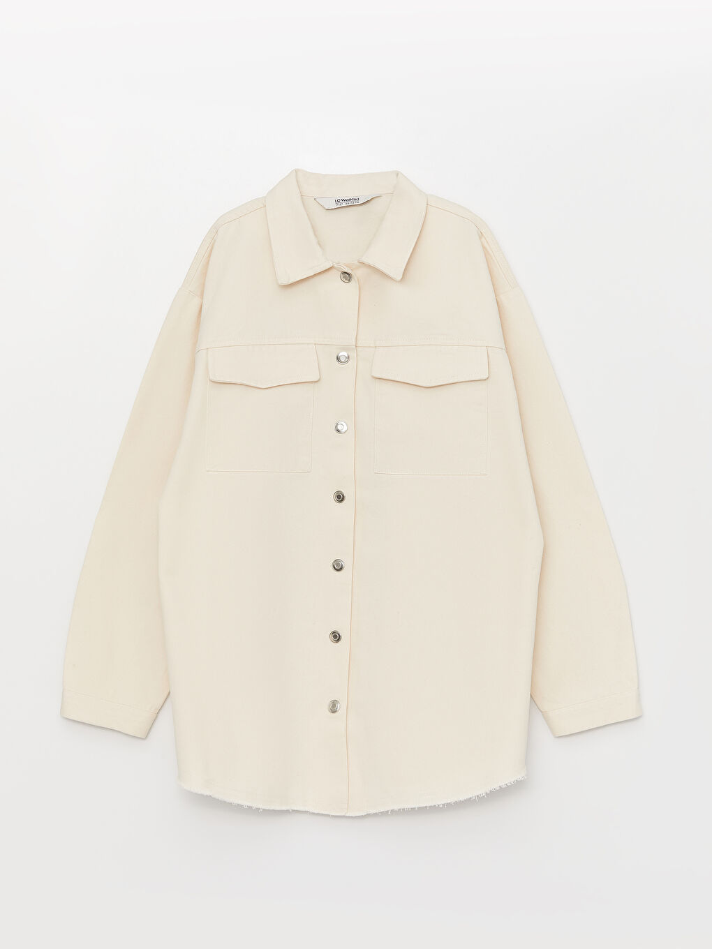 LCW Kids Basic Long Sleeve Gabardine Girl Shirt -S31033Z4-S1T