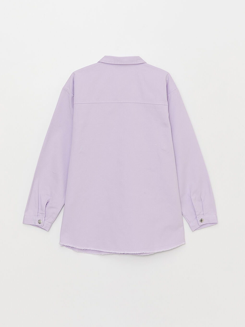 Chemise Basique à Manches Longues en Gabardine pour Fille-1