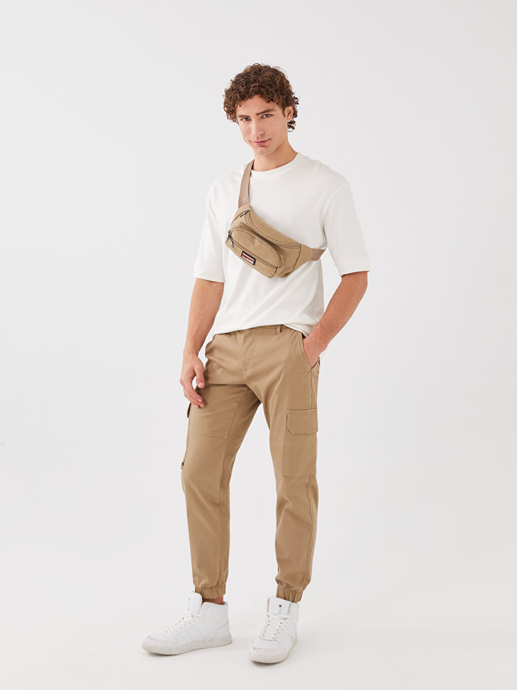 Брюки карго мужские из твила стандартного кроя-1