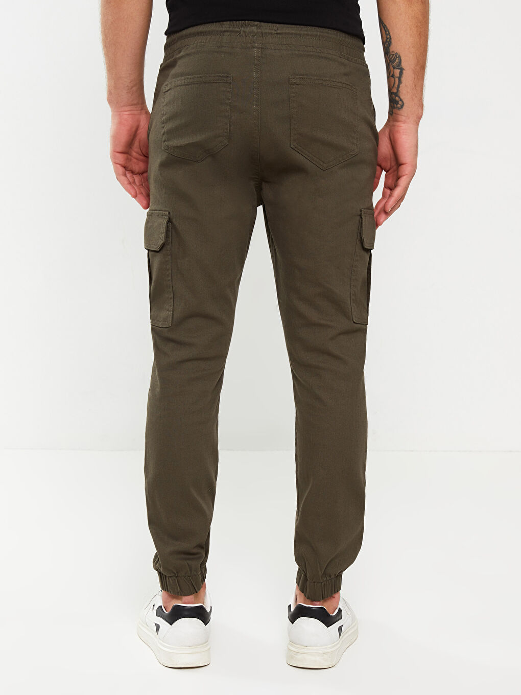 Брюки-джоггеры Мужские из саржи слим-фит-4