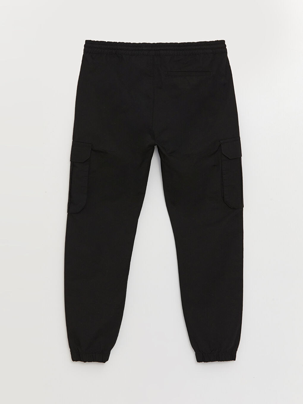 Siyah Standart Kalıp Erkek Kargo Pantolon-6