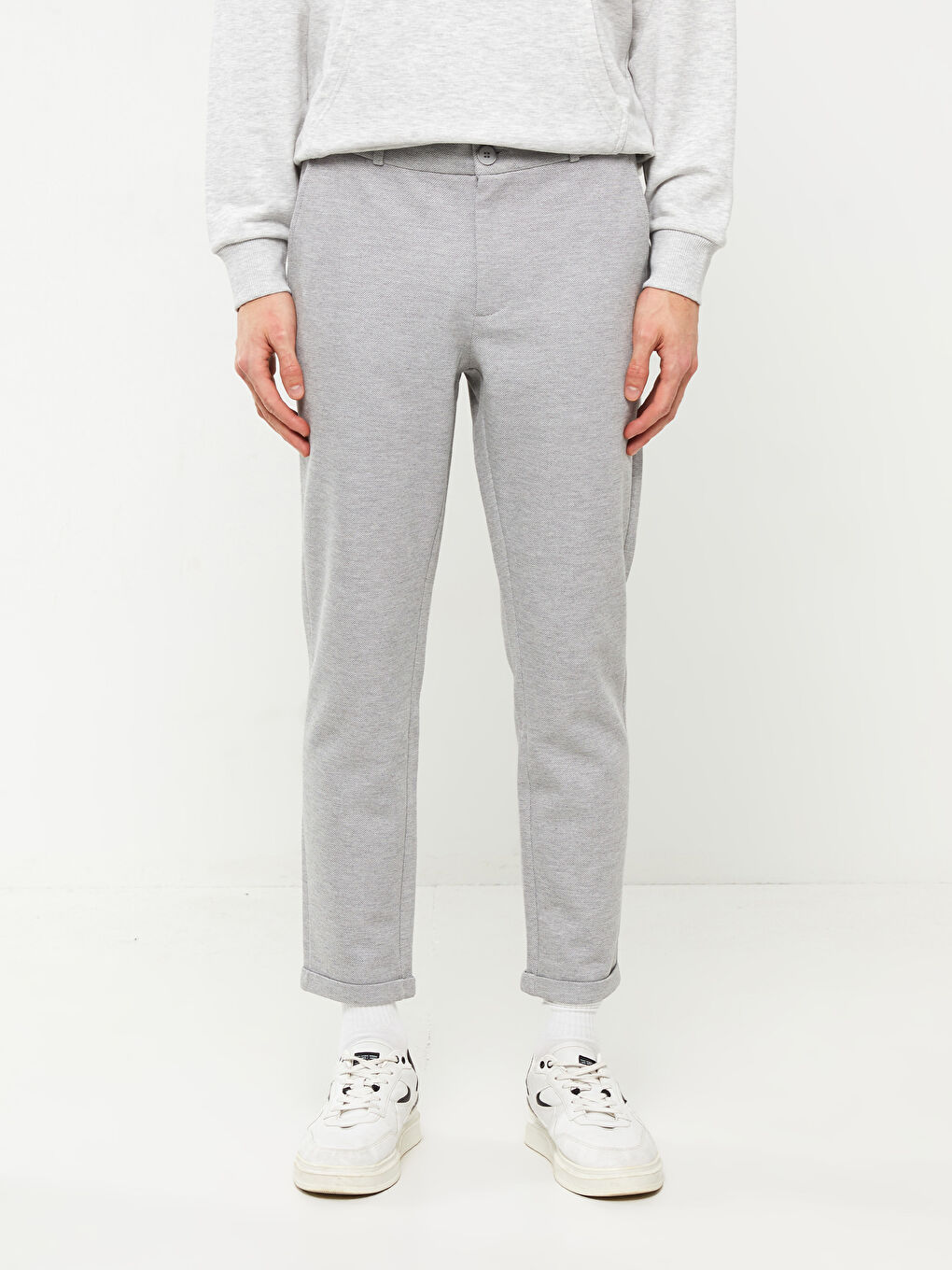 Gri Slim Fit Erkek Pantolon-3