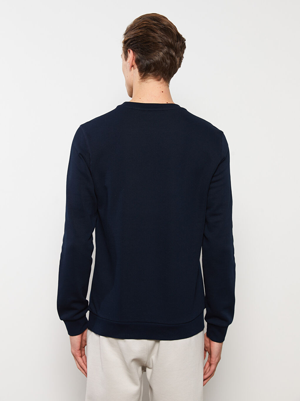 Crew Neck Long Sleeve Men's Sweatshirt-4