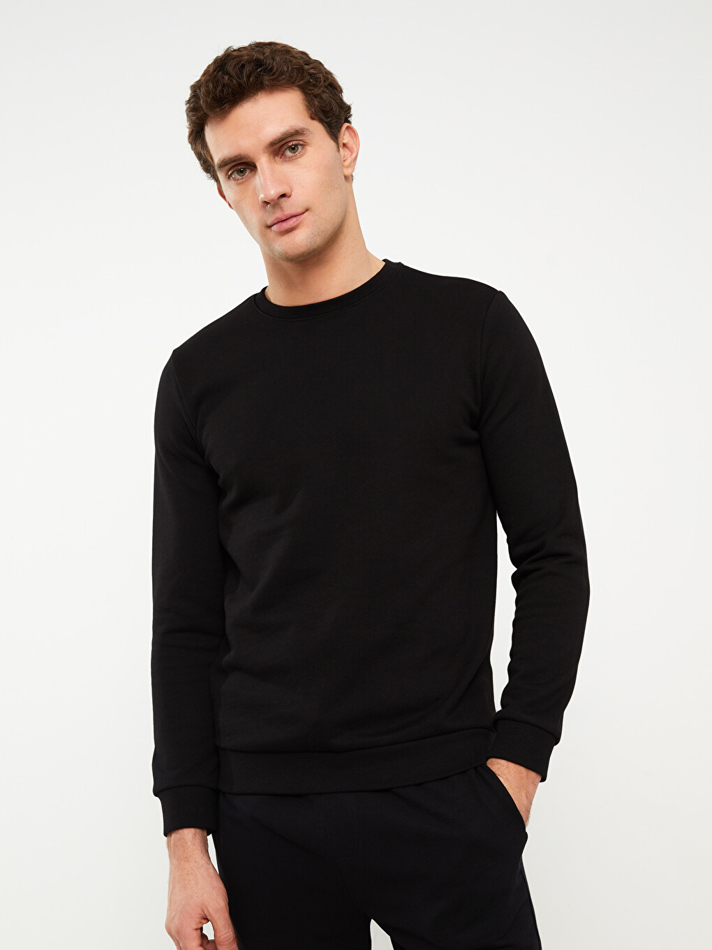 Crew Neck Long Sleeve Men's Sweatshirt