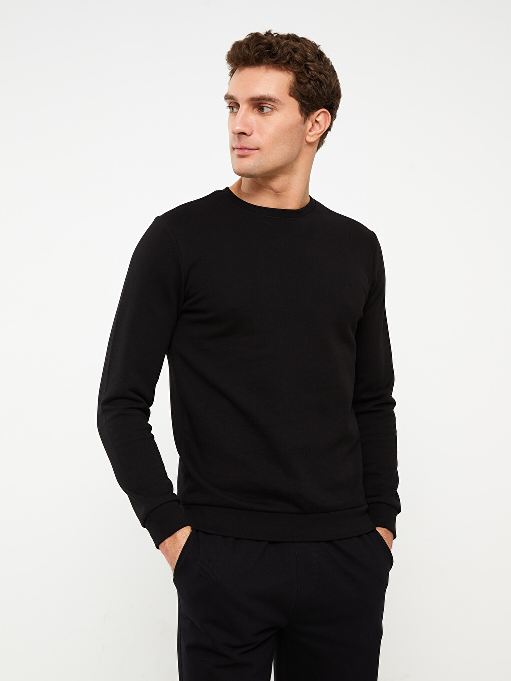 Crew Neck Long Sleeve Men's Sweatshirt-1