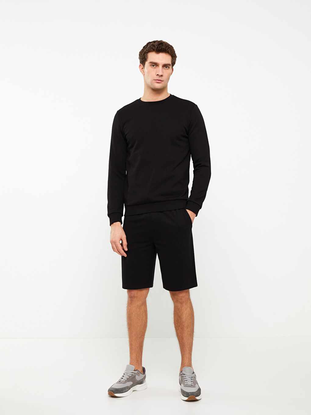 Crew Neck Long Sleeve Men's Sweatshirt-2